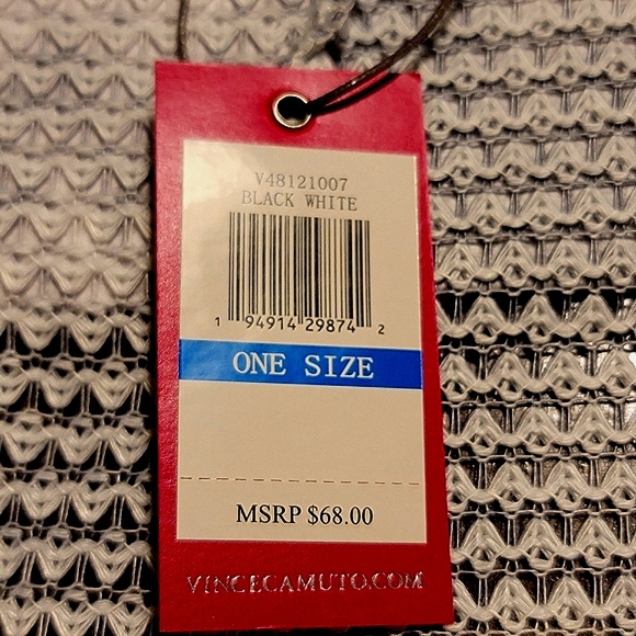 VINCE CAMUTO Neutral Tie-Dye Cuffed 3/4 Sleeve Knit Cocoon Cardigan Wrap Women's - Picture 7 of 9